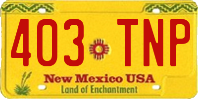NM license plate 403TNP
