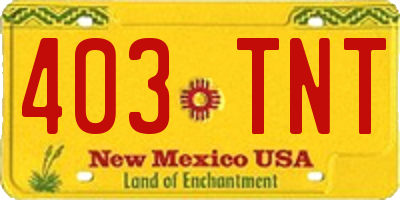 NM license plate 403TNT