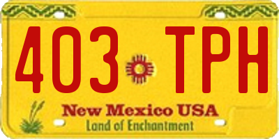 NM license plate 403TPH