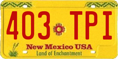 NM license plate 403TPI