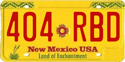 NM license plate 404RBD