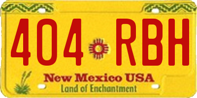 NM license plate 404RBH