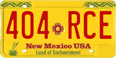 NM license plate 404RCE