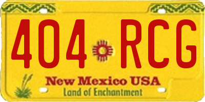 NM license plate 404RCG