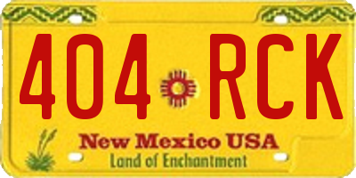 NM license plate 404RCK