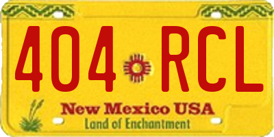 NM license plate 404RCL