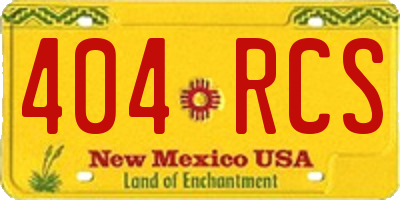 NM license plate 404RCS