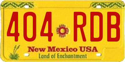 NM license plate 404RDB