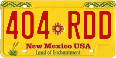 NM license plate 404RDD