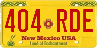NM license plate 404RDE