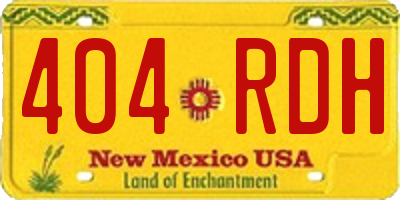 NM license plate 404RDH