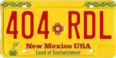 NM license plate 404RDL