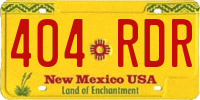 NM license plate 404RDR