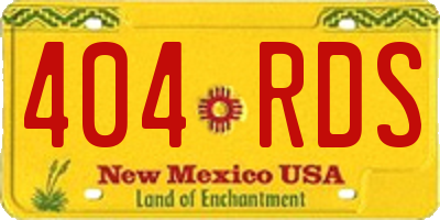 NM license plate 404RDS