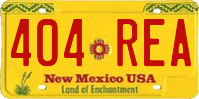 NM license plate 404REA