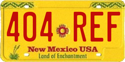 NM license plate 404REF