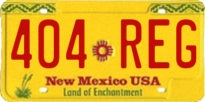 NM license plate 404REG