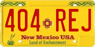 NM license plate 404REJ