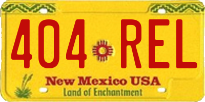 NM license plate 404REL