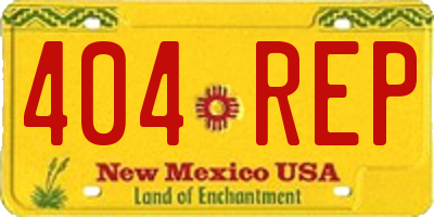 NM license plate 404REP