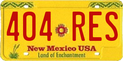 NM license plate 404RES