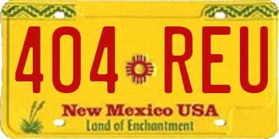 NM license plate 404REU