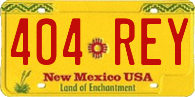 NM license plate 404REY