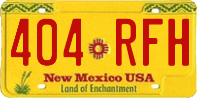 NM license plate 404RFH