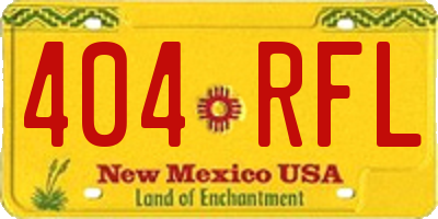 NM license plate 404RFL