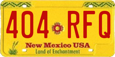 NM license plate 404RFQ
