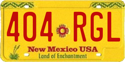 NM license plate 404RGL