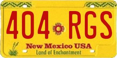 NM license plate 404RGS