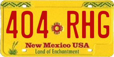 NM license plate 404RHG