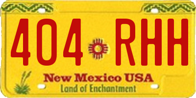 NM license plate 404RHH