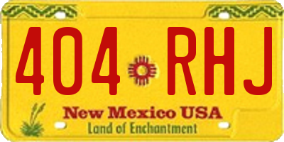 NM license plate 404RHJ