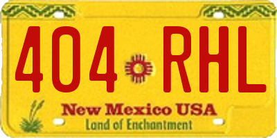 NM license plate 404RHL