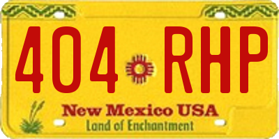 NM license plate 404RHP