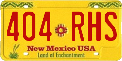 NM license plate 404RHS