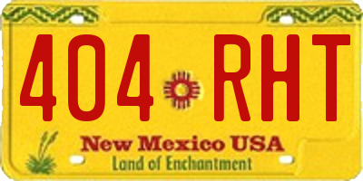 NM license plate 404RHT