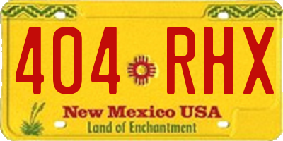 NM license plate 404RHX