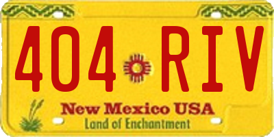 NM license plate 404RIV