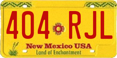 NM license plate 404RJL
