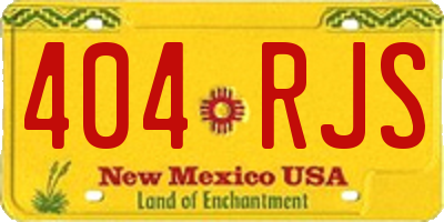 NM license plate 404RJS