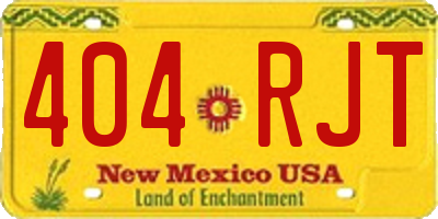 NM license plate 404RJT