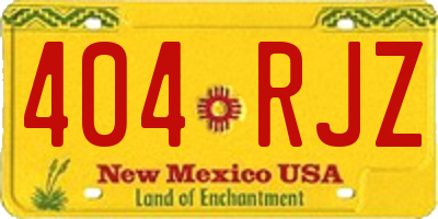 NM license plate 404RJZ
