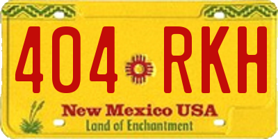 NM license plate 404RKH