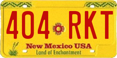 NM license plate 404RKT