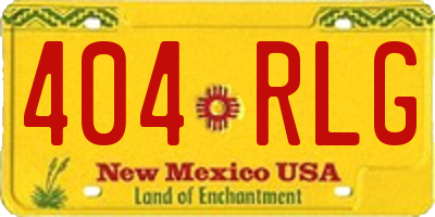 NM license plate 404RLG