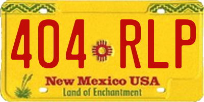 NM license plate 404RLP