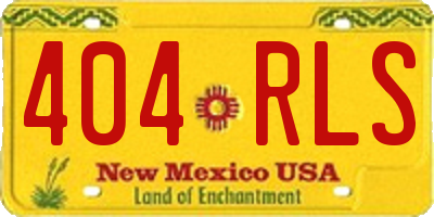 NM license plate 404RLS